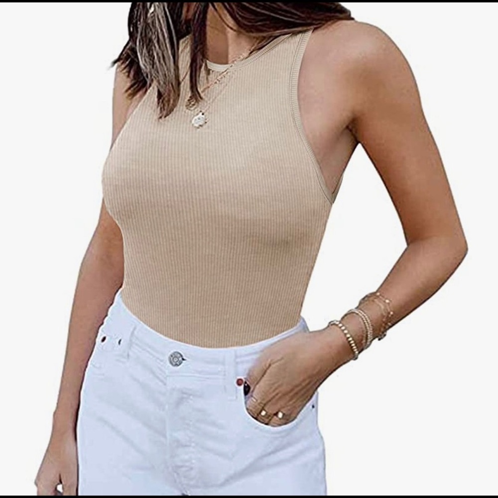 NWOT Tan Bodysuit